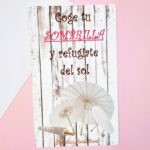 Cartel "Coge tu sombrilla"