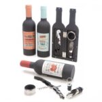 Set de vino con frases en forma de botella detalle boda