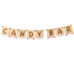 Guirnalda madera para Candy Bar.