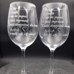 Copas vino texto personalizado