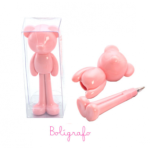 Bolígrafo osito rosa en caja acetato