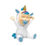 Figura para tarta o pastel Bebé unicornio sonrisa celeste