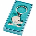 Llavero metálico bebé niño con biberón