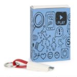 Llavero cargador USB en caja