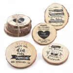 posavasos tronco con frases