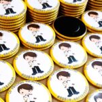 Imán niño comunión amarillo