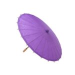 Sombrilla papel bambú morada