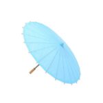 Sombrilla papel bambú azul celeste