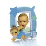 Portafotos bebé pechito azul