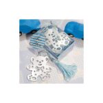 Osito punto de libro en estuche azul