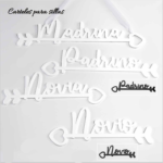 Carteles para sillas de novios o padrinos