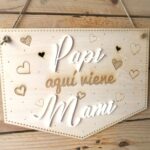 cartel para pajes madera