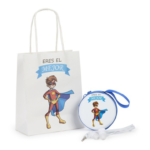 monedero con auriculares niño