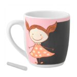 Taza pizarra colorear rosa
