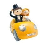 Figura para tartas de novios en coche