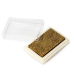 Almohadilla de tinta dorada para sellos