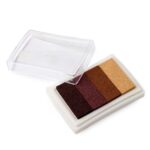 Almohadilla de tinta degradado marrón para dedo