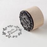 Sello personalizado redondo de Corona de flores