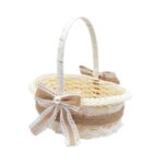 Cesta para arras rústica adorno lazo