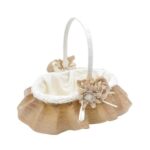 Cesta yute con lazo rústico para arras