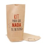 Bolsa Kraft Kit Para que nada te detenga 18x32cm