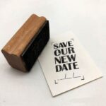 Sello rectangular Save Our New Date