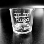 Chupito tallado con nombre