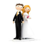 Figura para tarta novios de la mano