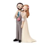 Figura tarta novio chaleco y barba