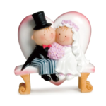 Figura para Tarta de Novios con Banco Corazón