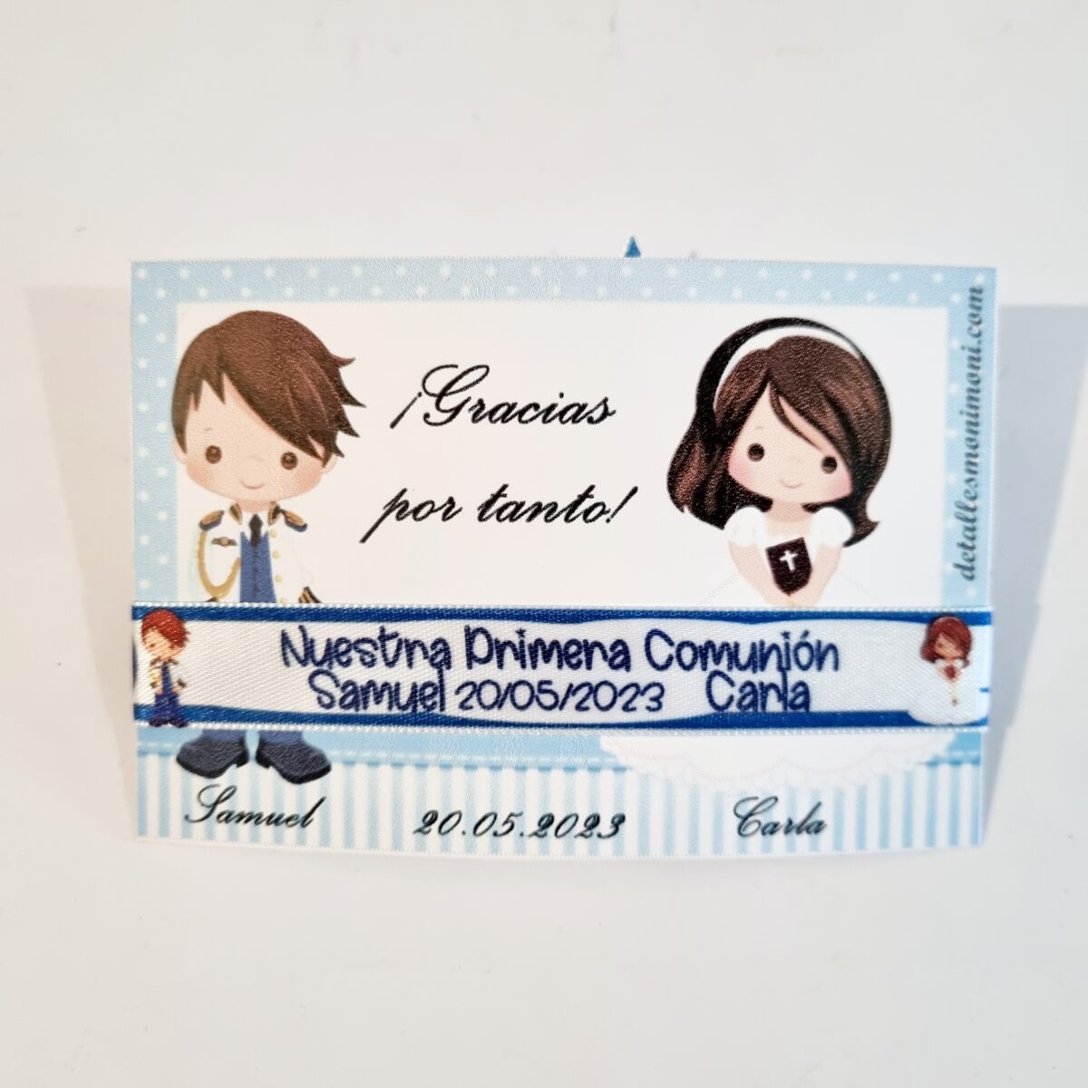 Pulsera tela hermanos Comunión