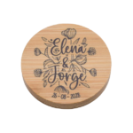 Espejo Madera Flores Personalizado