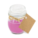 vela aromática rosa