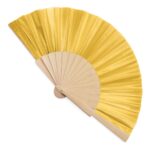abanico madera y oro