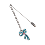 Alfiler lazo azul para detalle Boda