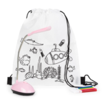 Mochila colorear y lámpara rosa