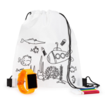 mochila colorear y reloj digital