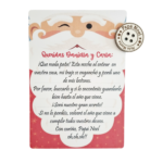 carta y botón perdido papa Noel