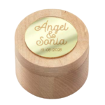 Cajita porta alianzas personalizada