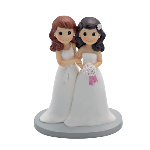 Figura tarta pareja novias Figura tarta boda novias - Imagen 1