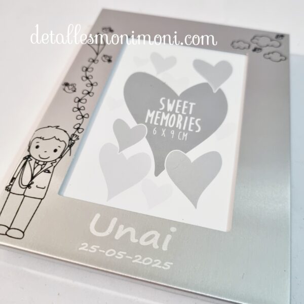 Marco metalizado Niño Comunión