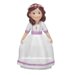 Muñeca comunión tarta