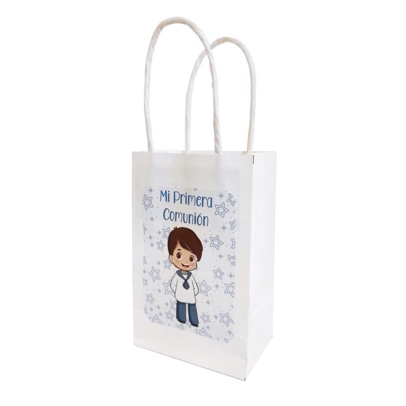 Bolsas de papel con diseño comunión para candybar o regalo