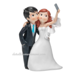 Figura tarta novios selfie