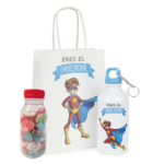 Bidón de metal héroe niño con chuches