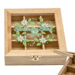 Joyero madera flores