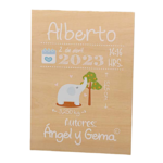 Cartel natalicio elefante azul