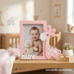 Portafotos niña jirafa