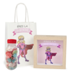 Hucha Súper Heroína Niña con chuches