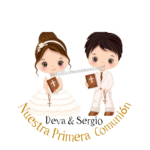etiqueta niño y niña comunión